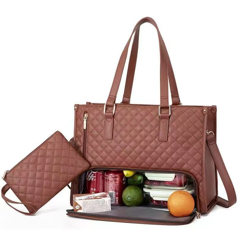Bolsa térmica feminina para lanche e laptop