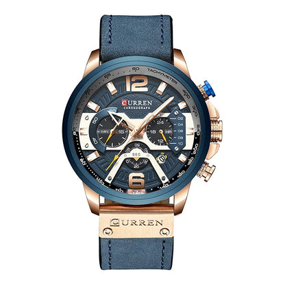 Reloj Curren 8329 Cronógrafo de Cuero ⌚
