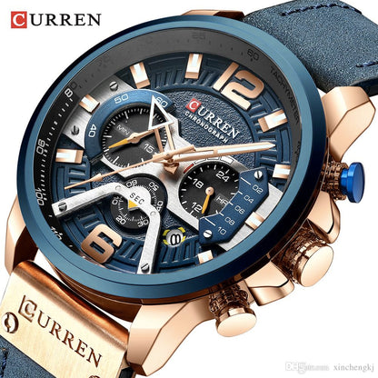 Reloj Curren 8329 Cronógrafo de Cuero ⌚